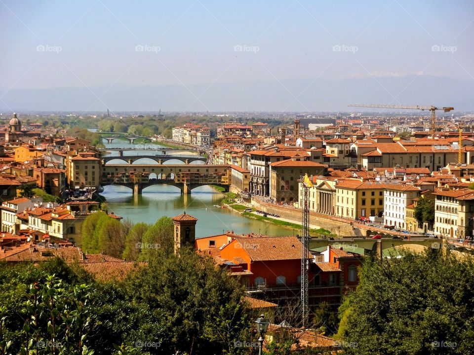 View of a Arno river in Florence, Italy