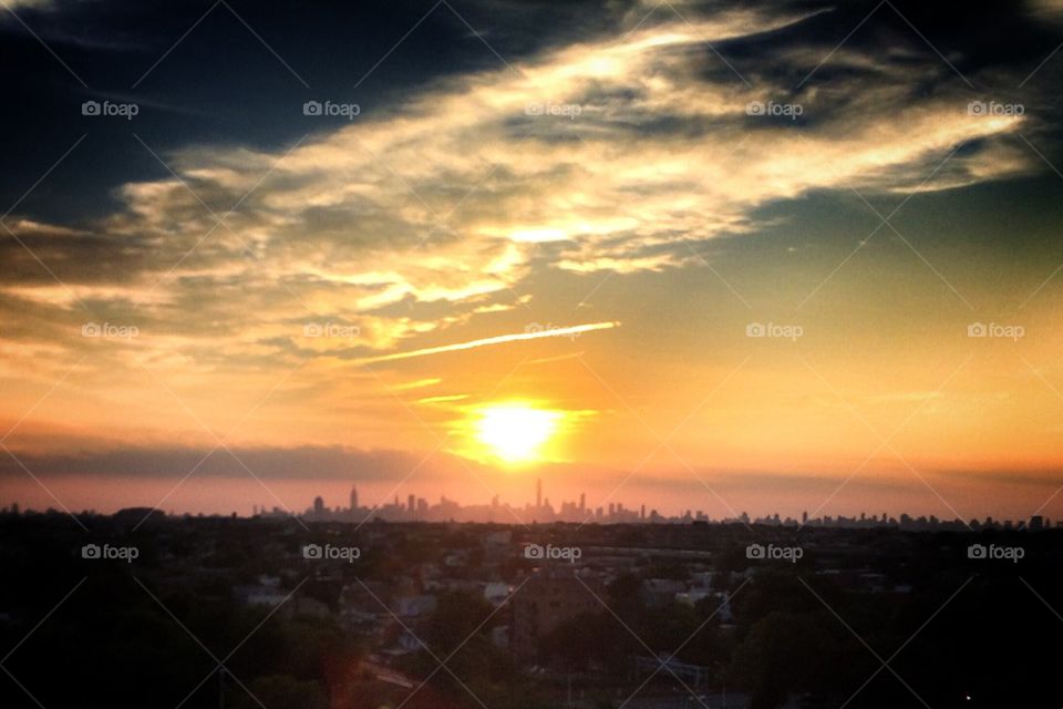 Sunset over NY