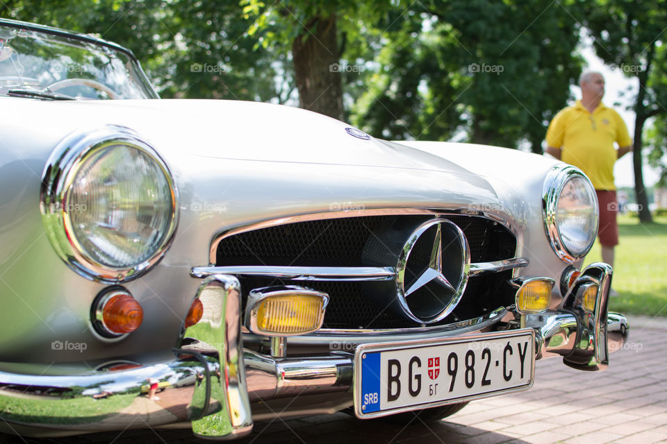 old vintage mercedes benz SL from 1962