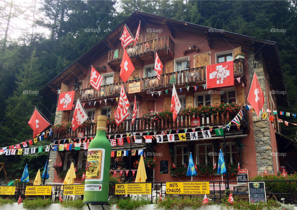 tipical restaurant in the alps switzerland by swisstraveler