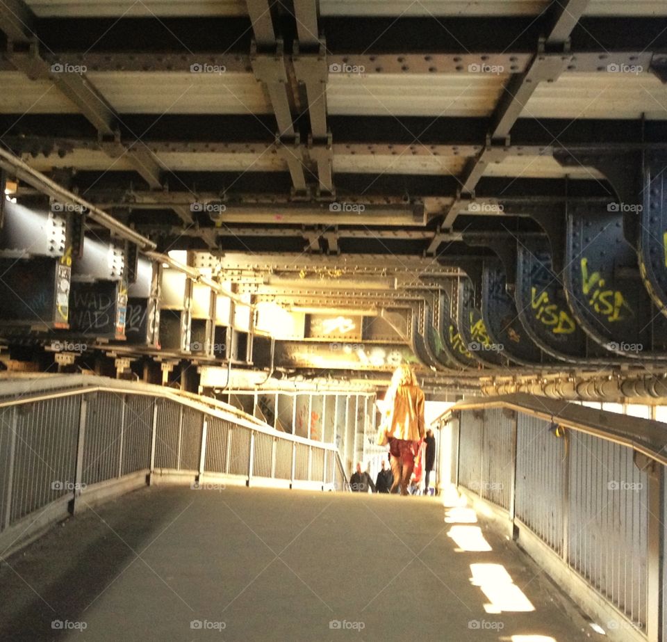 Railway bridge sunlight