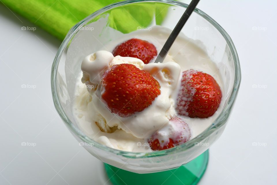 Cream, Strawberry, Milk, Yogurt, Sweet