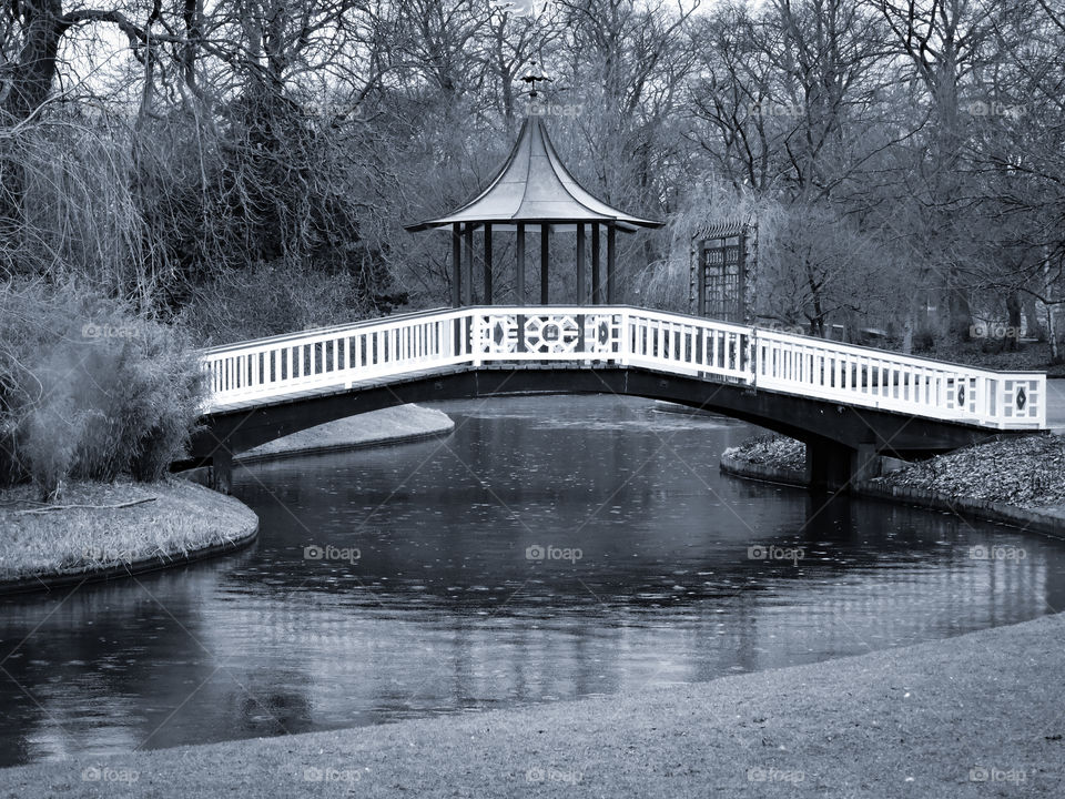 Chinese Bridge in Frederiksberg Garden, Denmark.