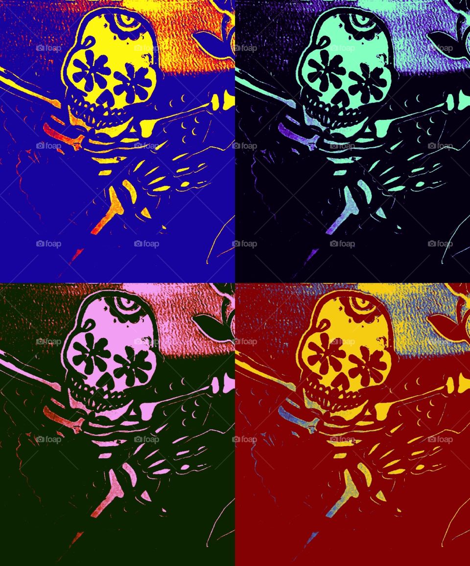 skeletons pop art