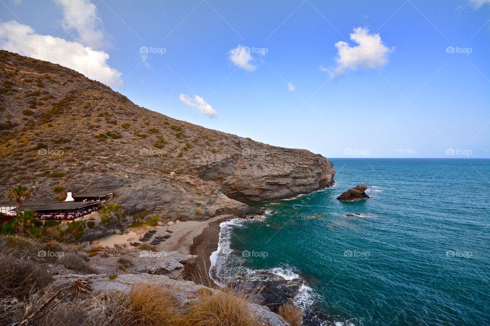 Off the coast of La Manga in Spain 