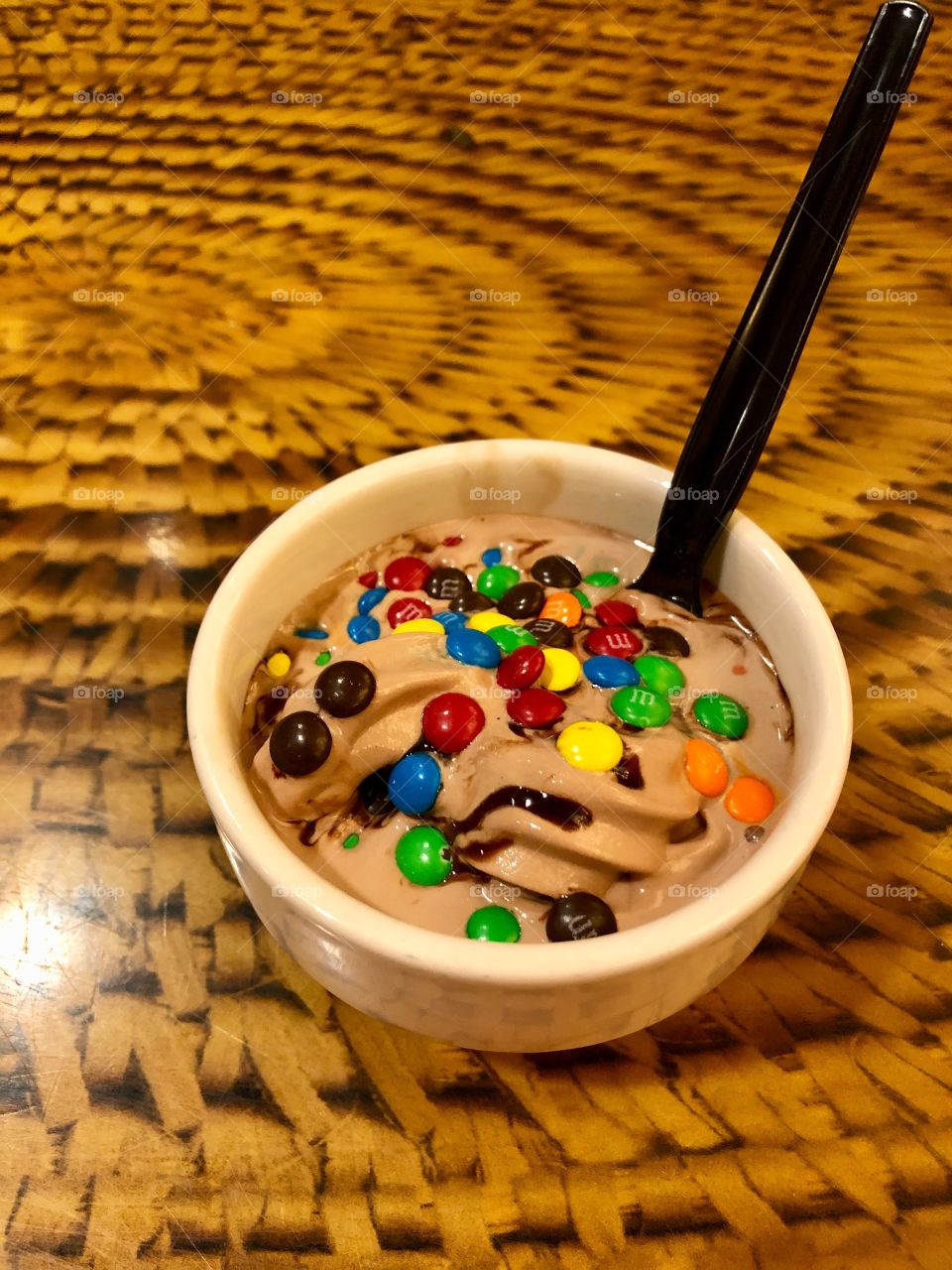 Ice cream with M & M’s