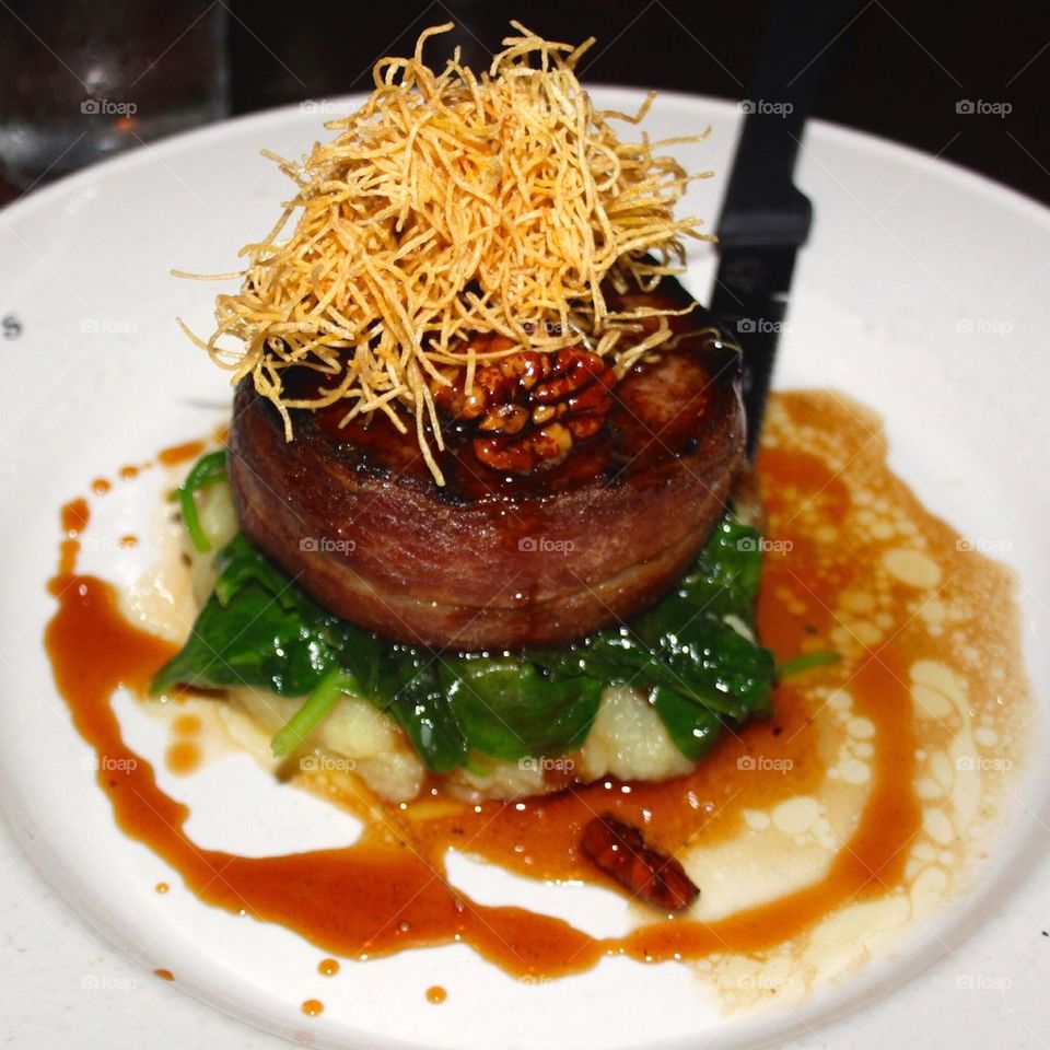 Bacon wrapped filet