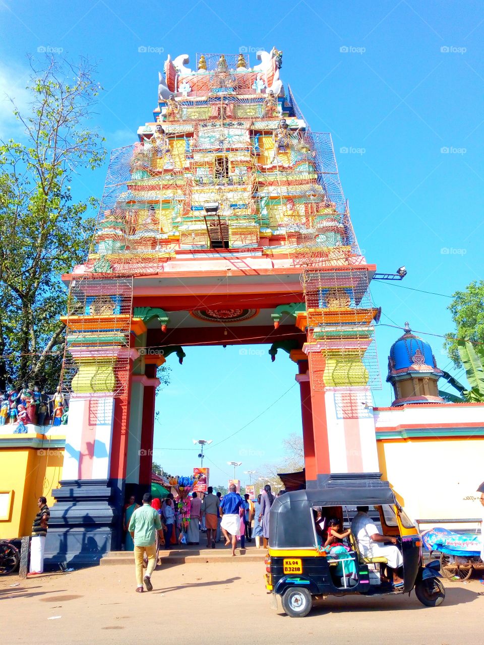 Monumental tower (Gopuram Nada is a monumental tower, usually ornate, at the entrance of any temple, especially in Southern India.)
