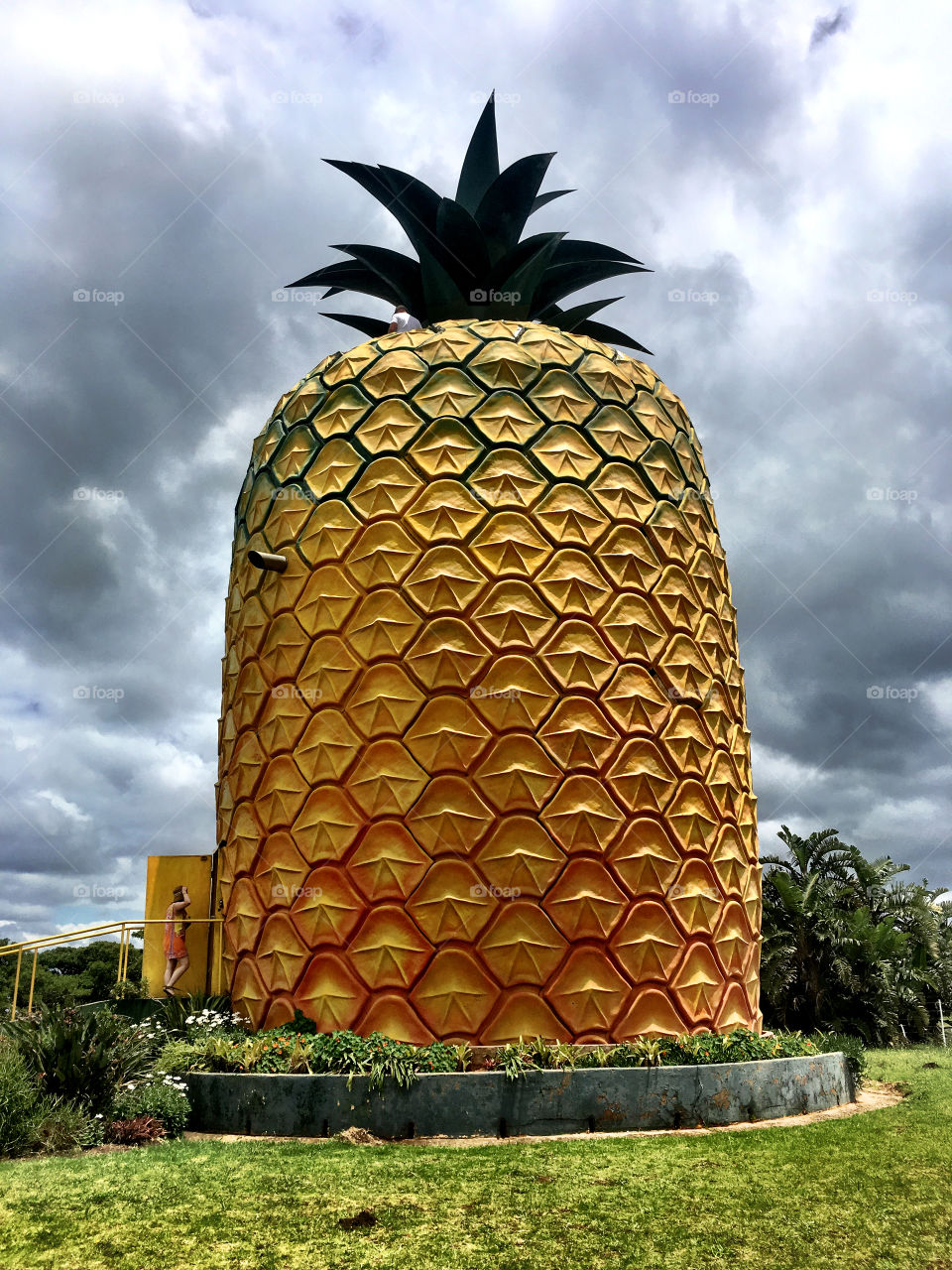 The big pineapple, Bathurst, South Africa on a cloudy day