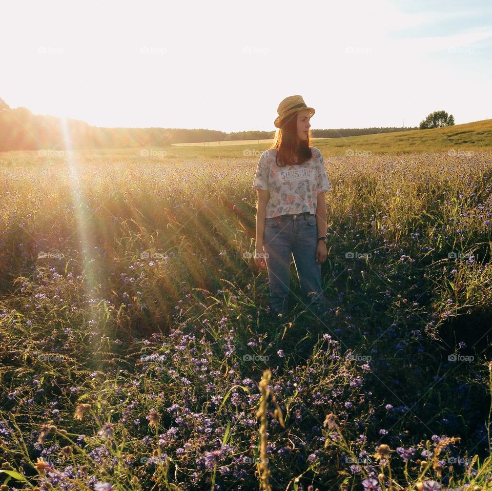 Girl in the fields 