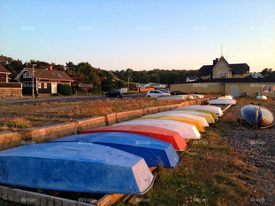 Boats on the shore