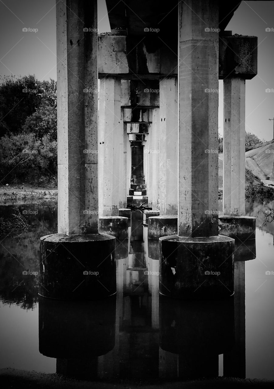 Legs in flood water