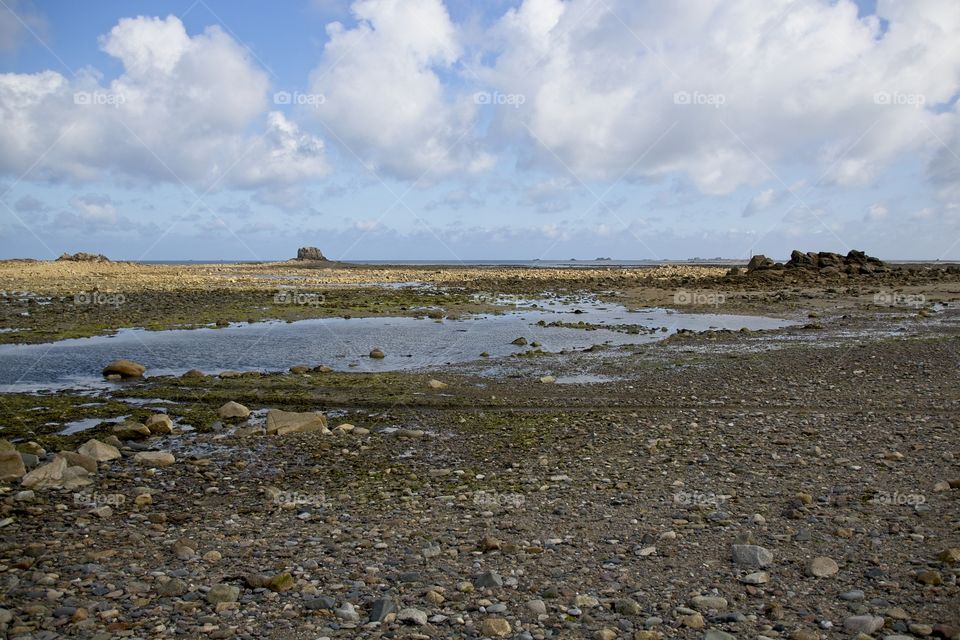view of the beach in brittany