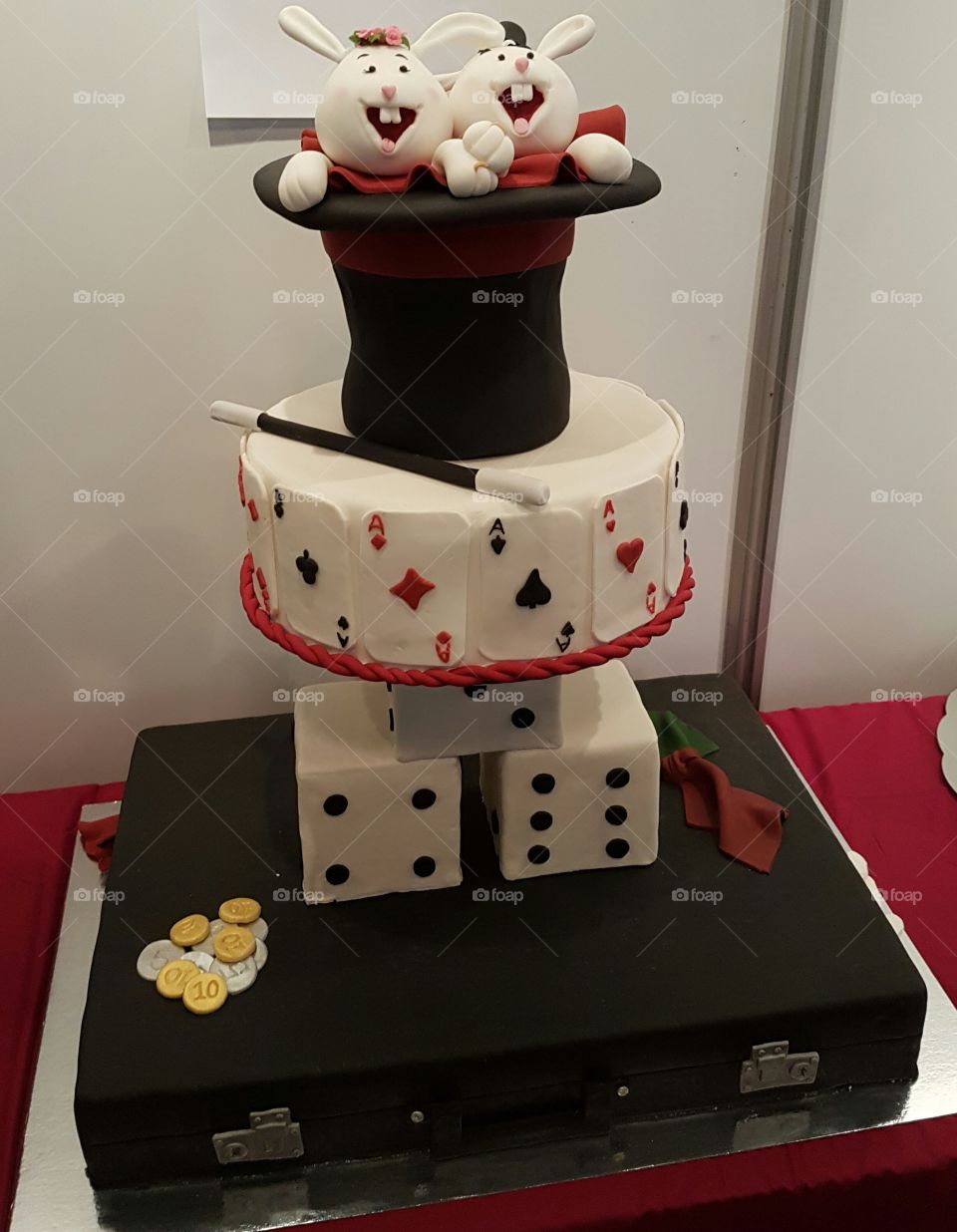 artistic decorated cake , magic wizard theme