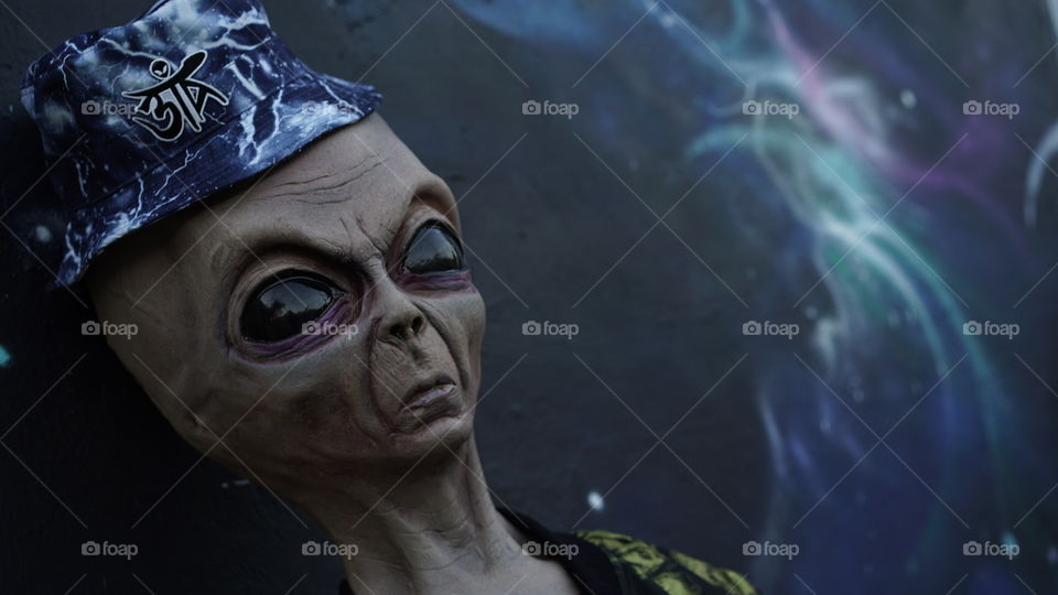 Alien model for clothing line