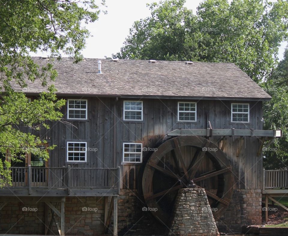 Water-wheel house