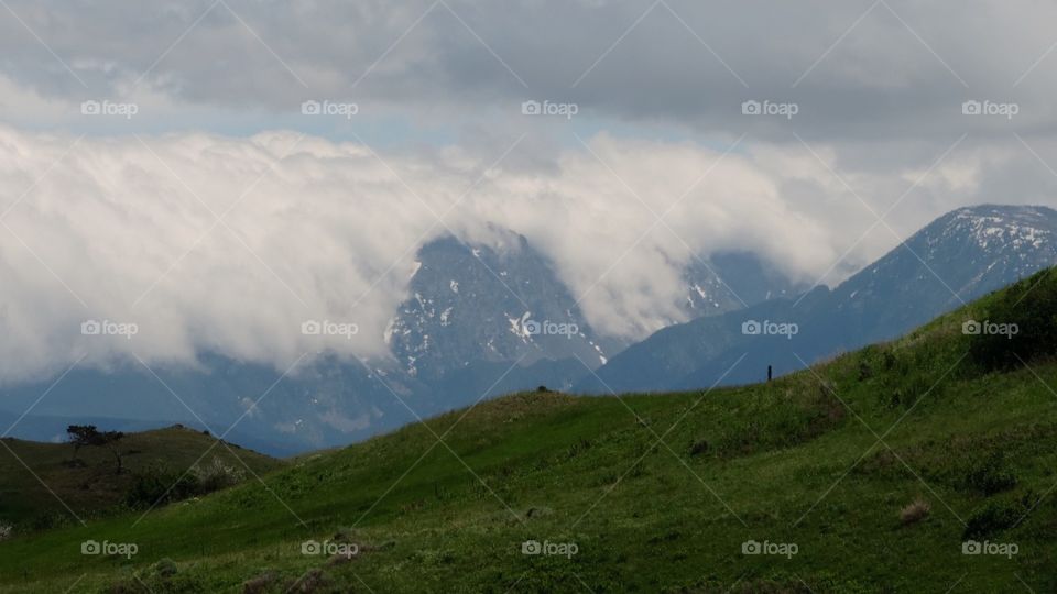 Cloud Crash. Clouds flow over the Rocky Mountains in Montana