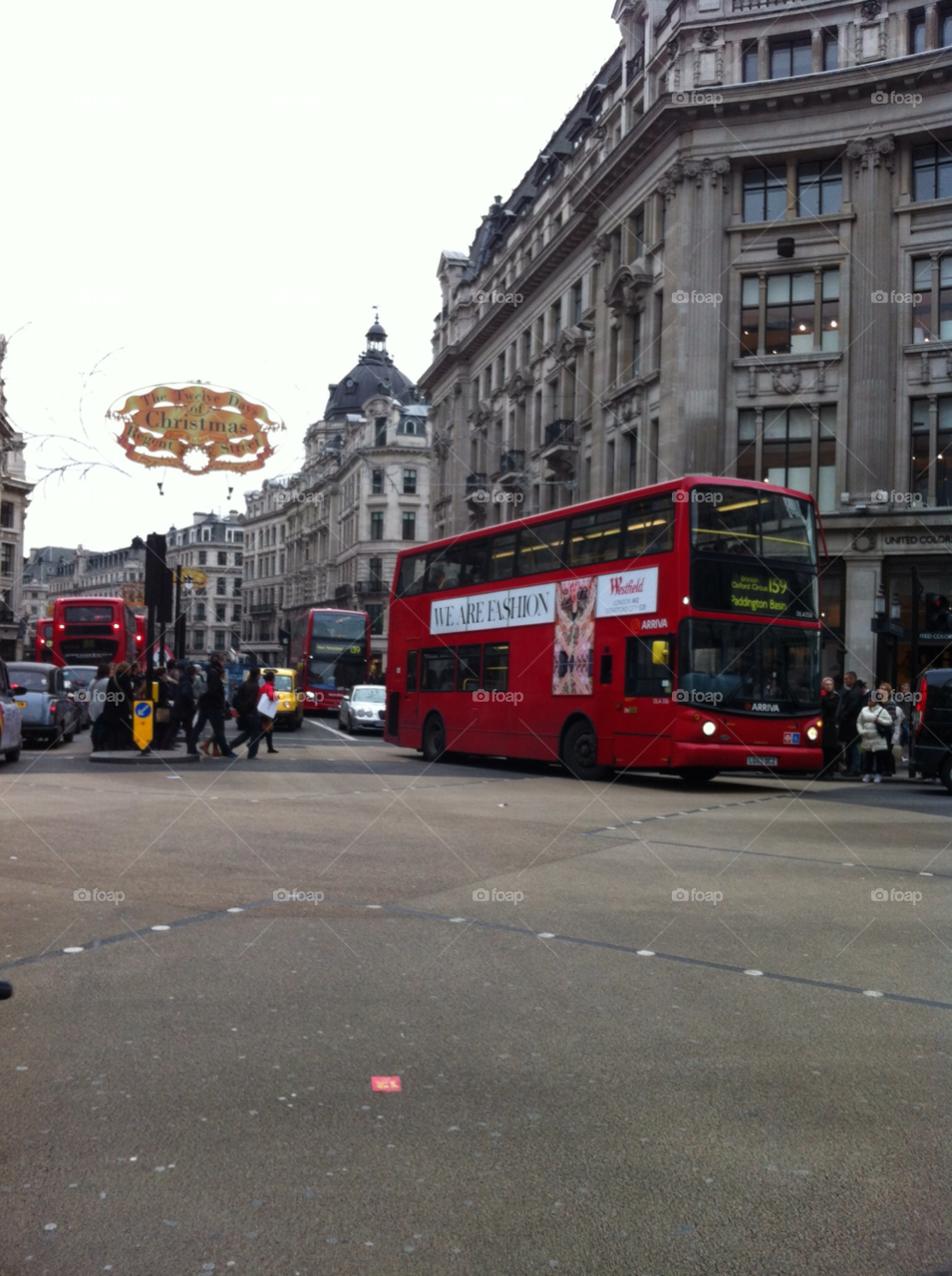 london christmas buildings double decker by christianam