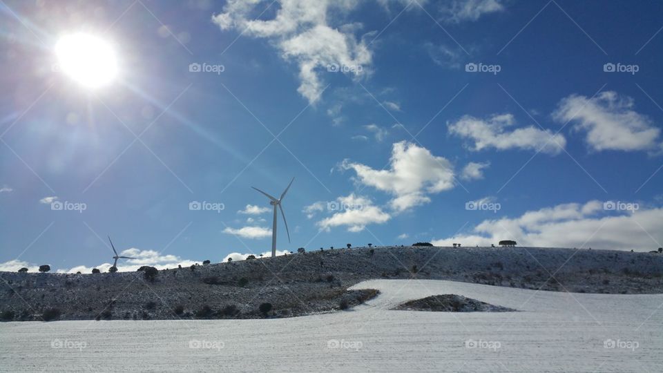 wind turbine snow