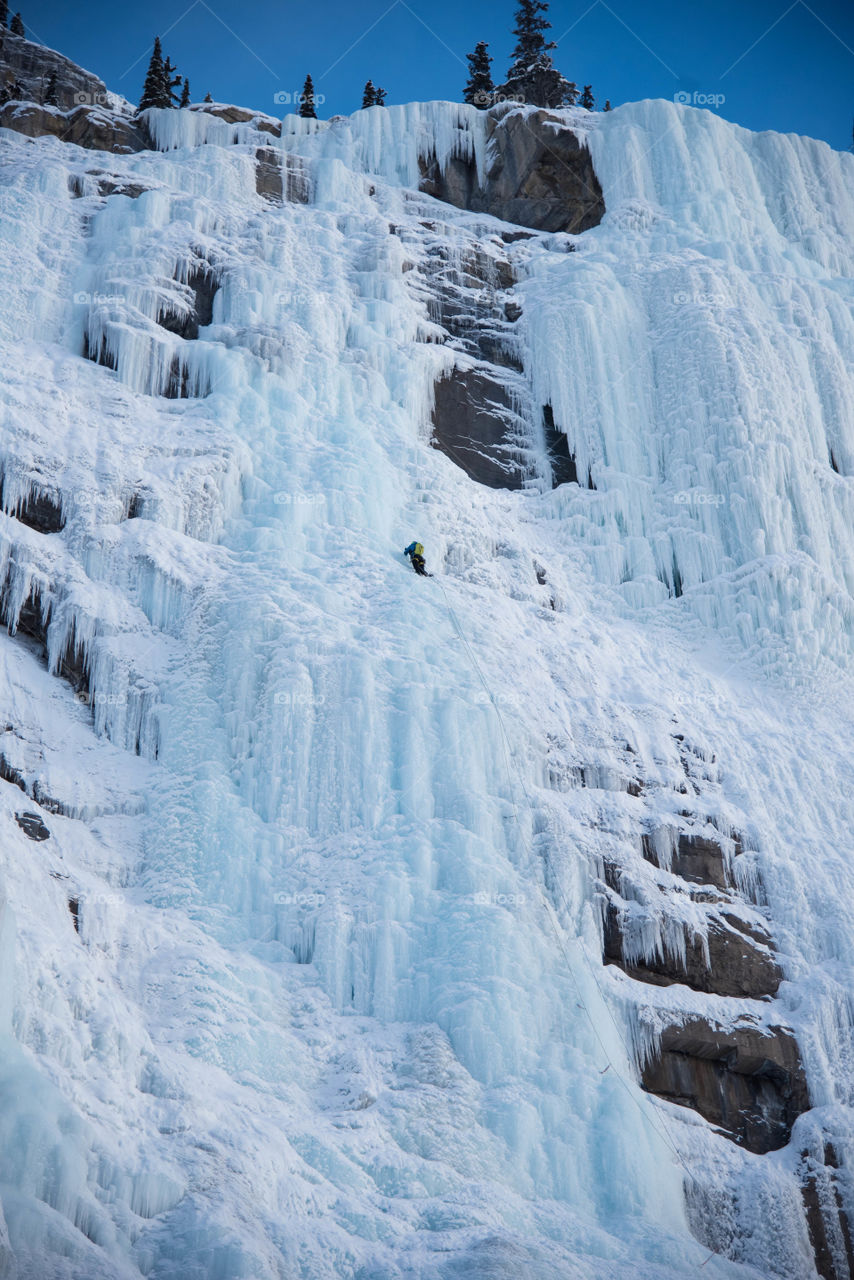 ice climbing in the Rockies