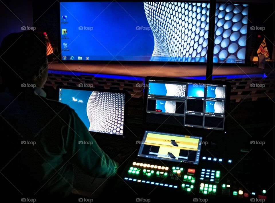 Running presentations from a computer in a large corporate conference center