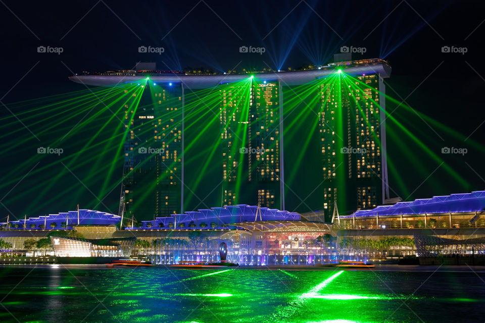 Colours of the Night: Laser Light Show, Marina Bay Sands, Singapore