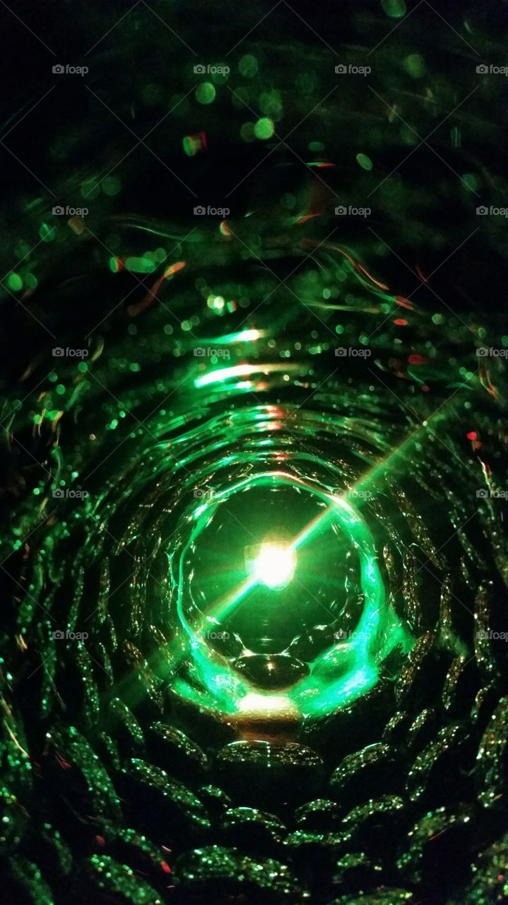Green lit tunnel.