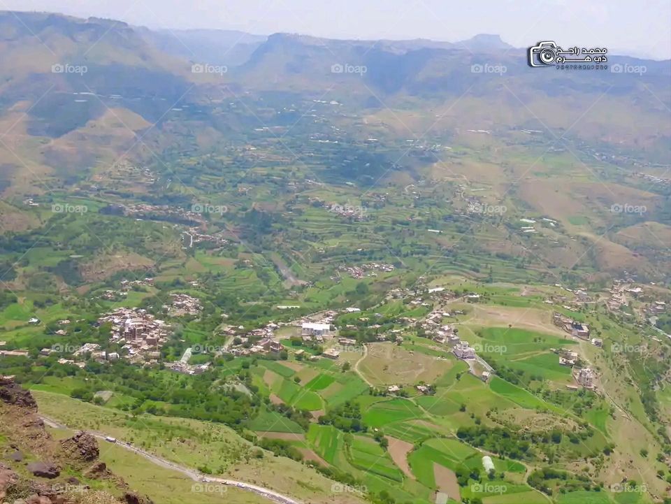 Glory be to God, the magnificent and picturesque view and the natural green trees are a view that is nothing more wonderful than it