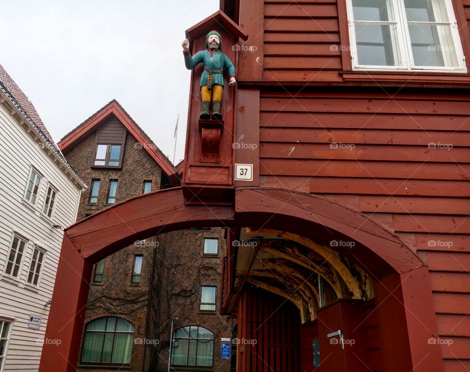 Bryggen building in Bergen 