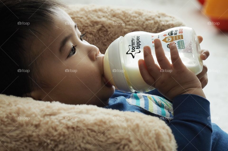 baby drinking milk
