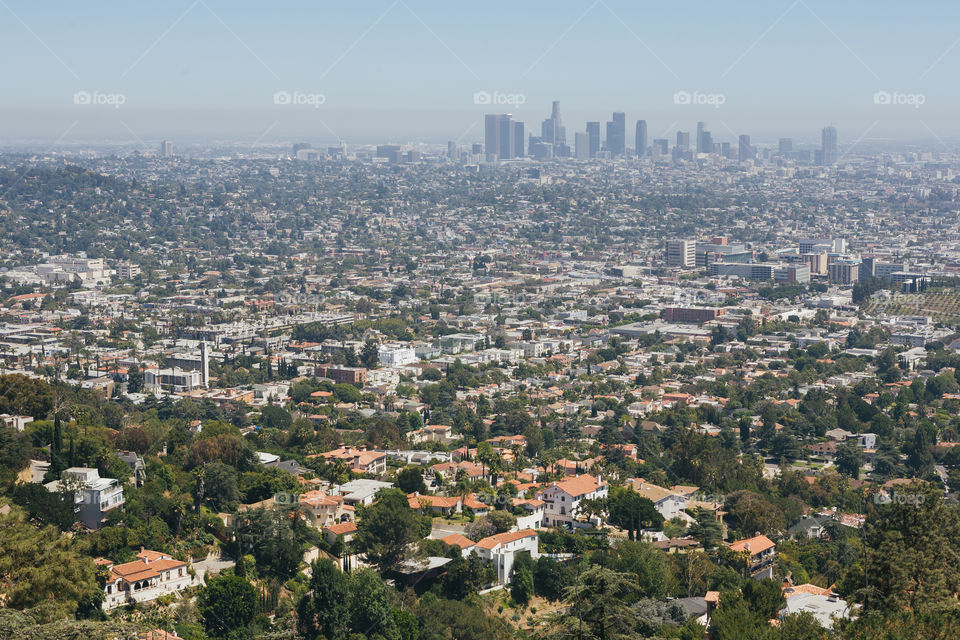 City of Los Angeles from a hill 