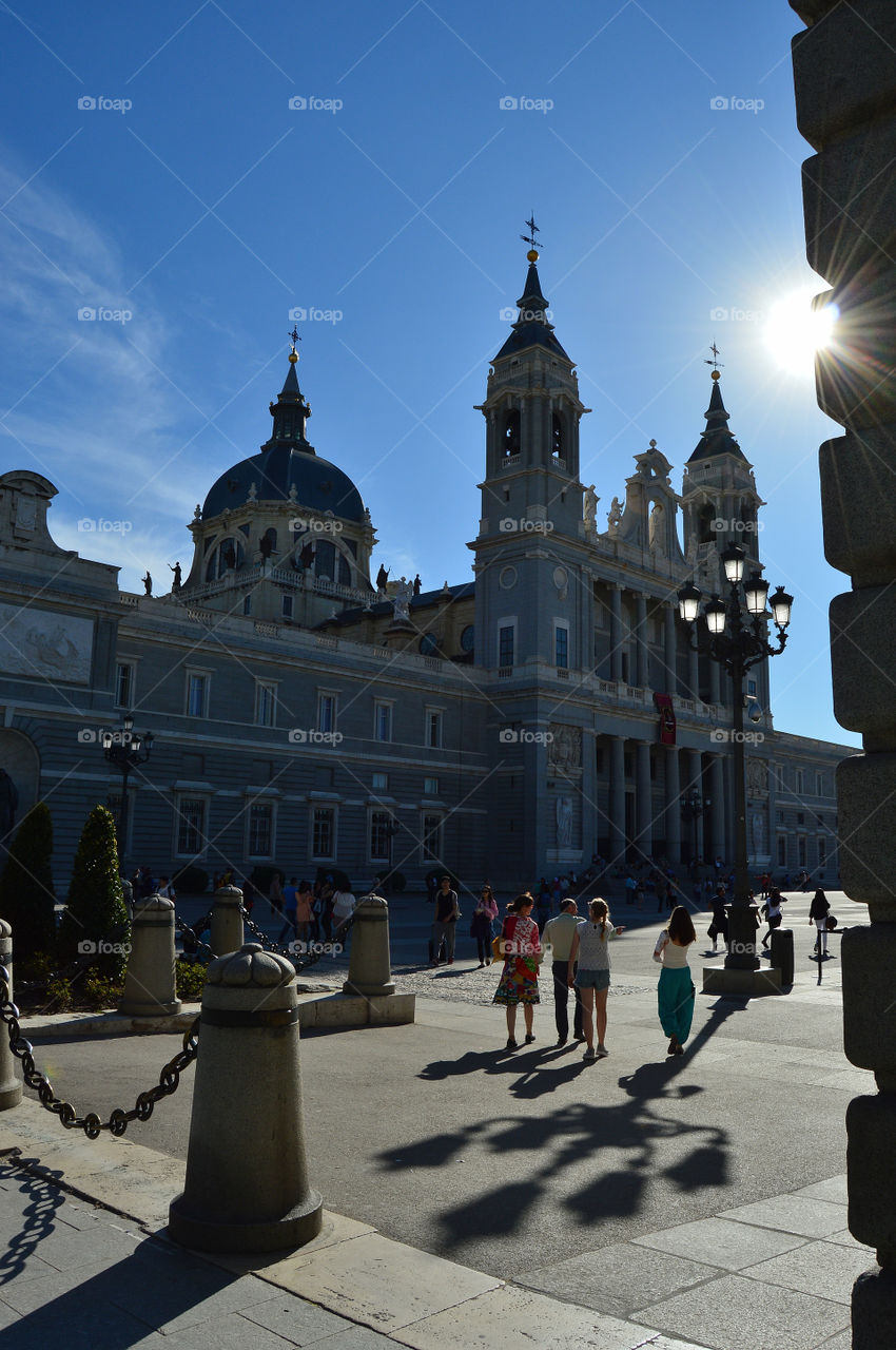 Nuestra Señora la Real de la Almudena, catholic cathedral in Madrid, Spain.