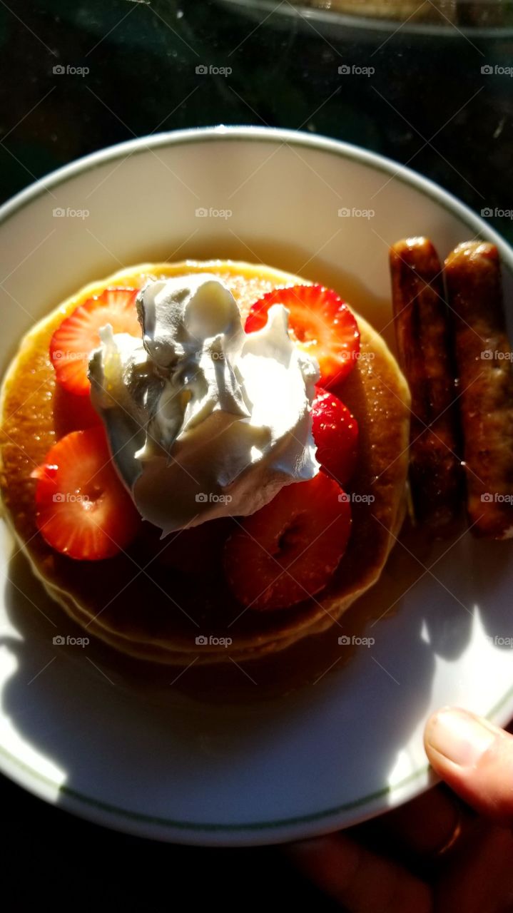 Strawberry pancakes