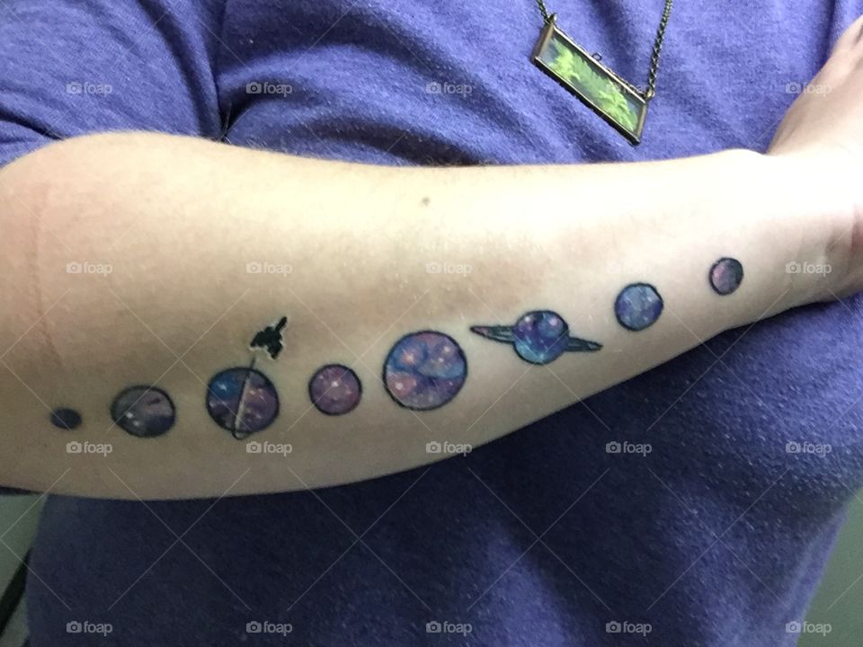 Foapcom Galaxy And Solar System Tattoo Stock Photo By Kudzu
