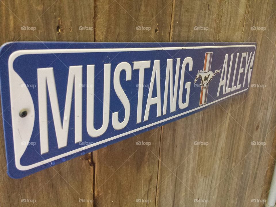 Mustang Alley Sign
