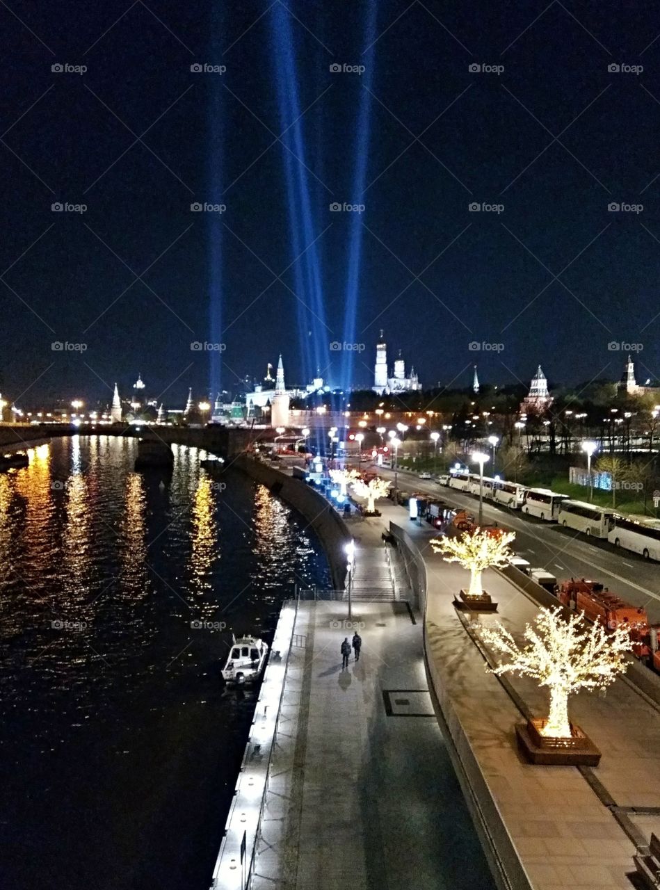 Illumination of the night city