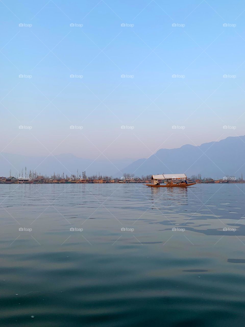 Serene boating scene