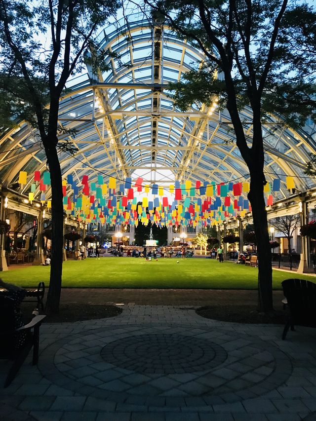 Colorful gazebo in the Reston Town Center 