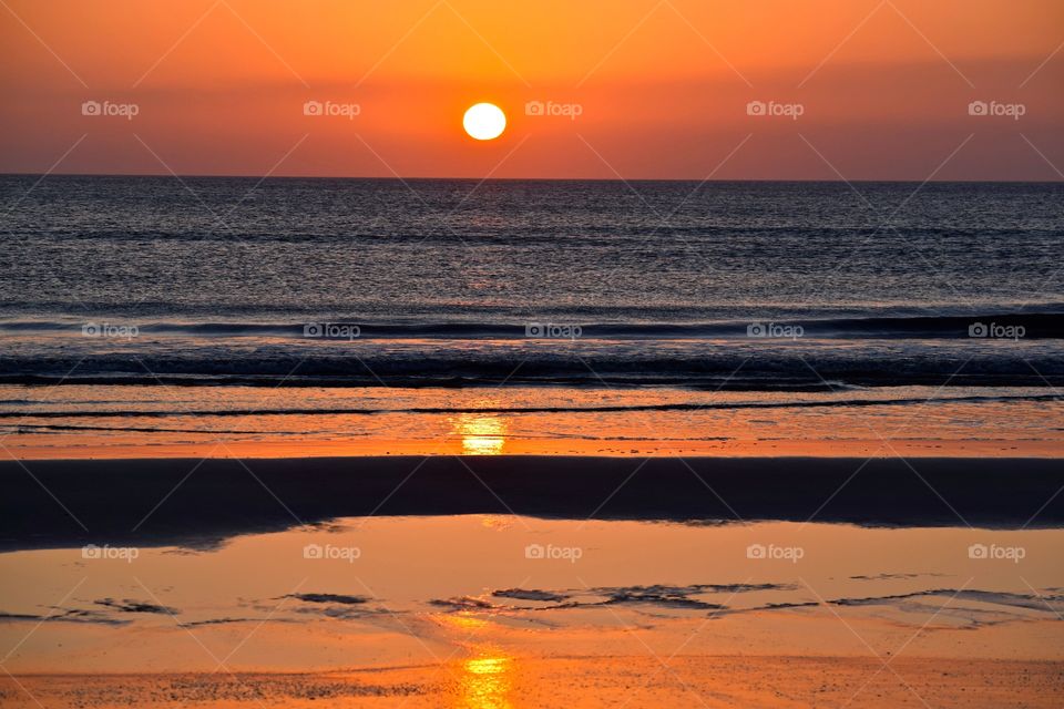 Sunset, Water, Dawn, Sea, Sun