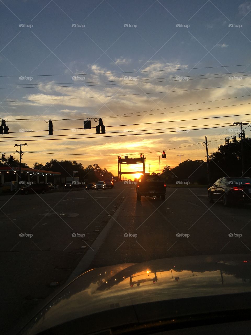 Sunrise on drive to work