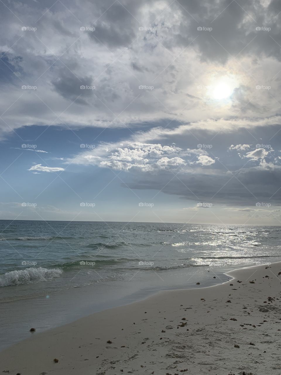 Beach photo of waves in Panama City Beach.