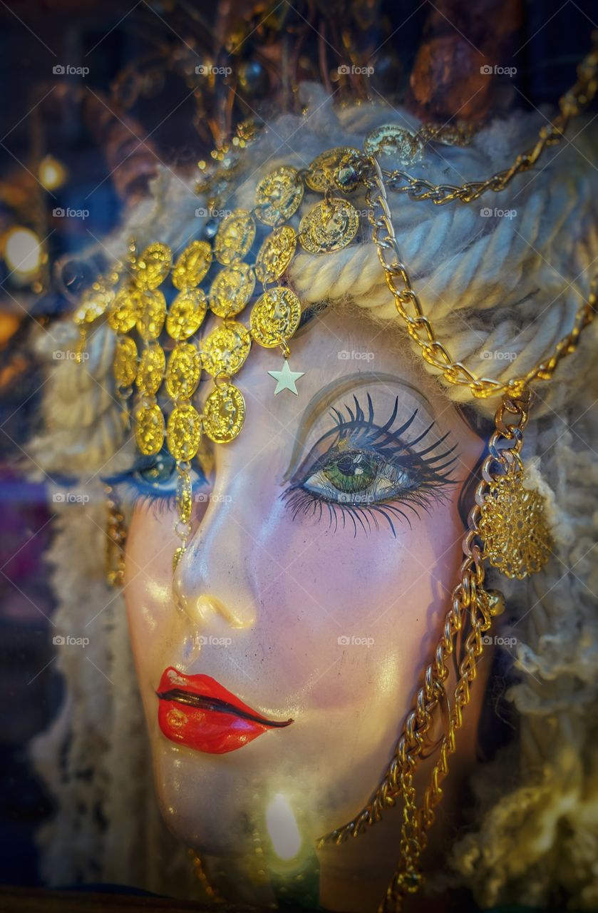 Jewellery from nostalgic French era. French Quarter, New Orleans, Louisiana, USA.
