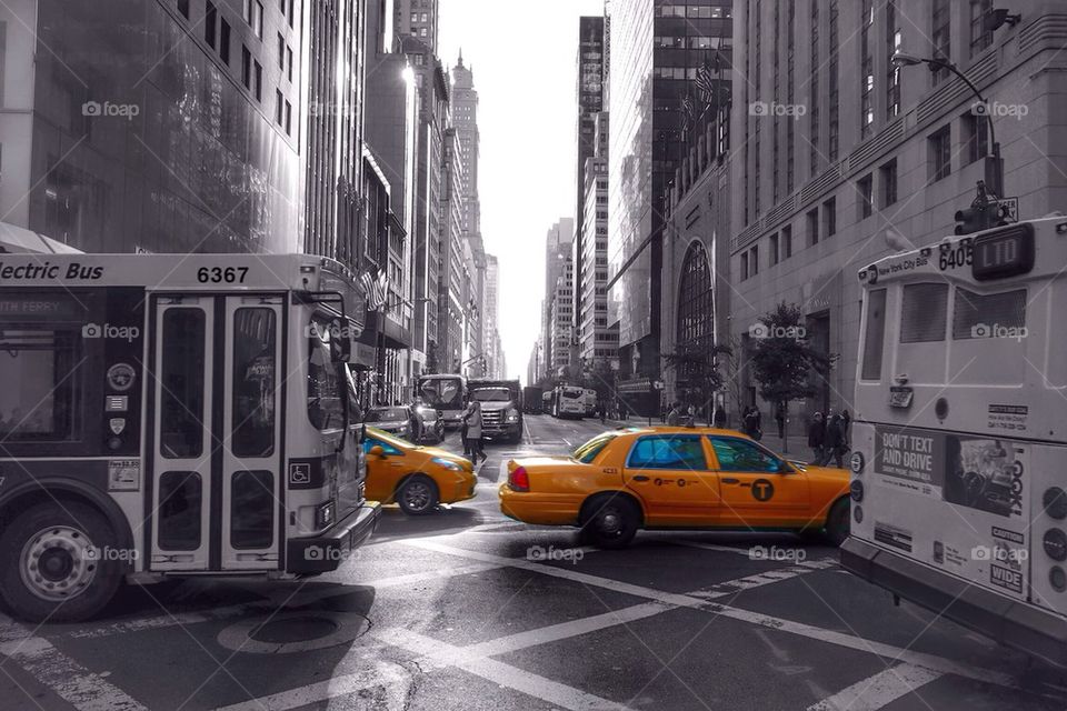 Yellow cab in New York 