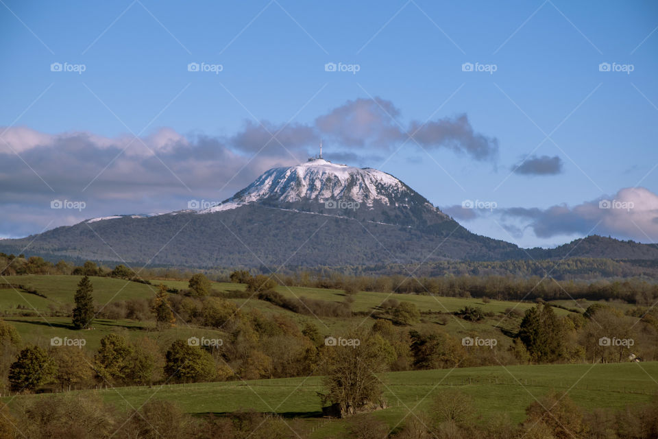 Volcan du Puy-De-Dome en hiver