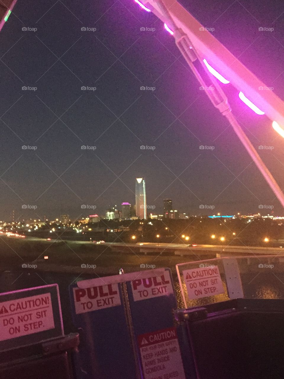 High atop the OKC Ferris Wheel 👀 my on downtown OKC 