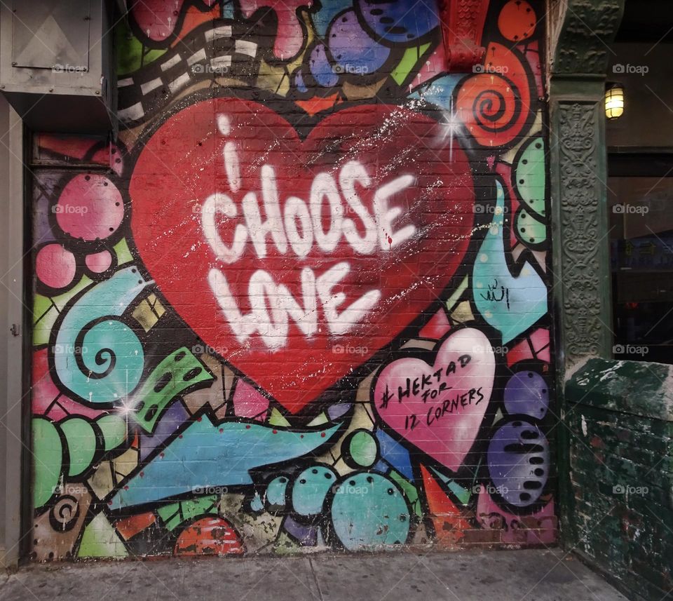 I choose love Mural by Hektad