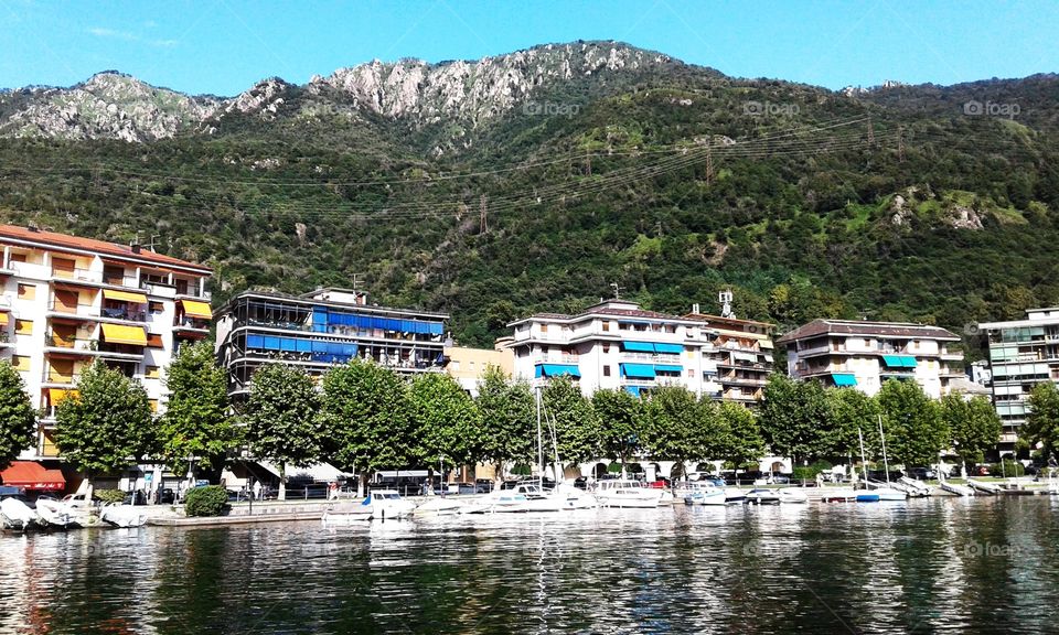 Town on the foot of the mountain