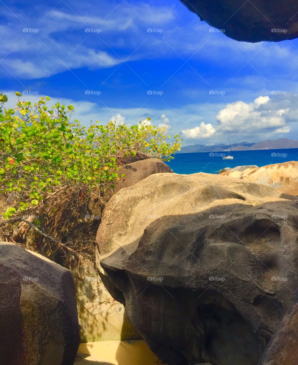 Close-up of boulders