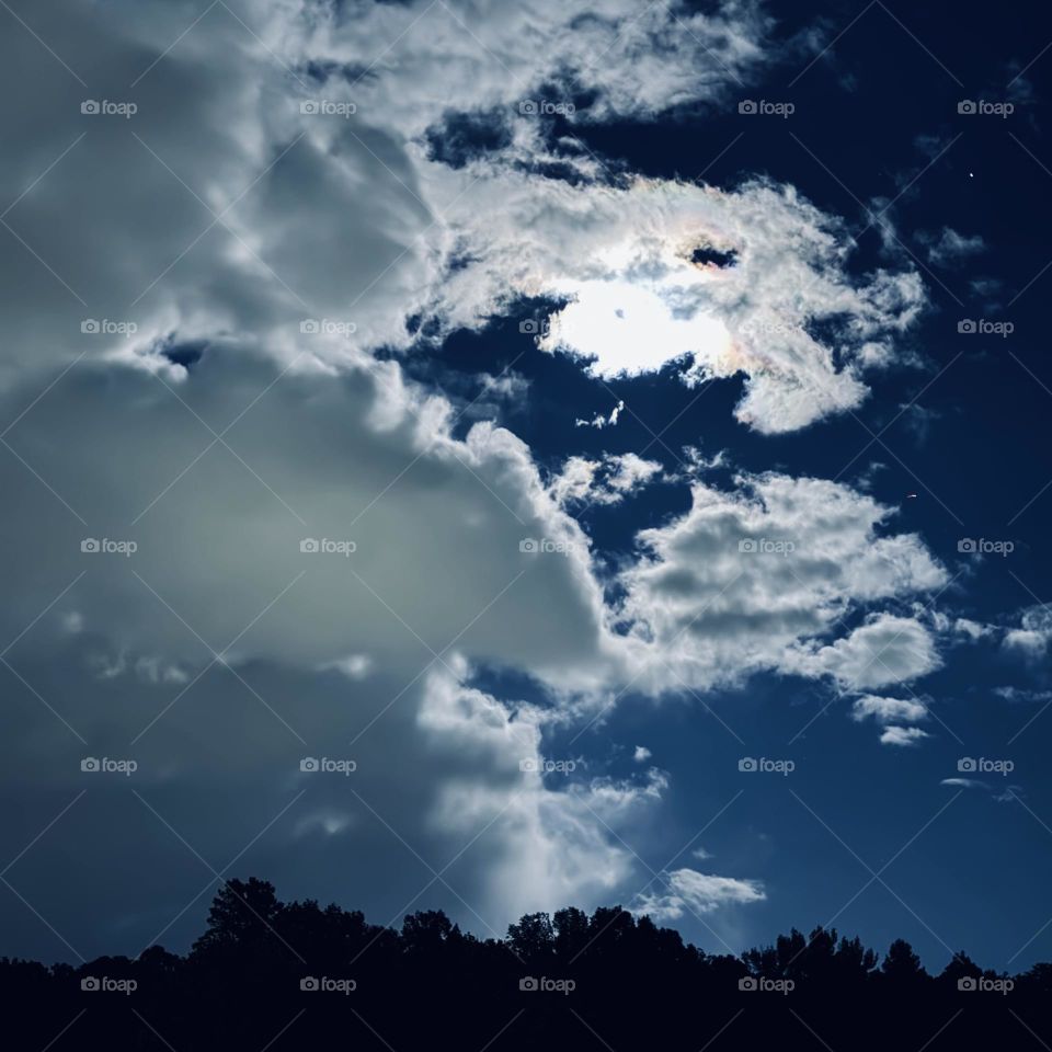 Cloudy Night Sky