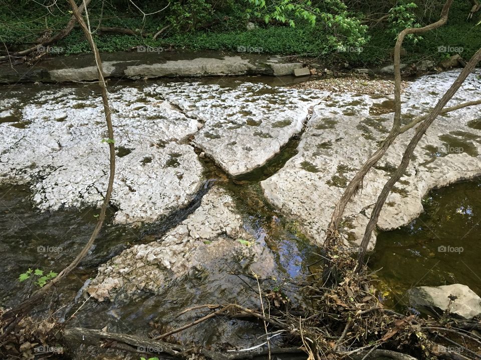Bed rock creek bed limestone